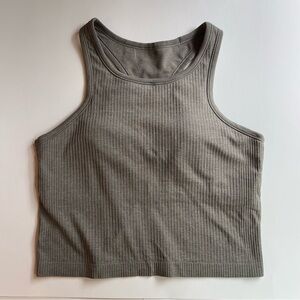 Lululemon Ebb to Street cropped ribbed tank built in bra size 10 yoga workout